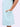 Girls Aqua A-line Pure Cotton Bow Pocket-Detail Dress