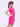 Girls Fuchsia Bodycon Fit Premium Cotton Blend Rib Dress