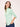 Women's Slim Fit Pure Cotton Solid Mint Green Semi Formal 3/4th Sleeve Y-Placket Shirt