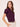 Women's Slim Fit Cotton Lycra Solid Magenta Purple Semi Formal Short Puffed Sleeve Y-placket Shirt