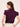 Women's Slim Fit Cotton Lycra Solid Magenta Purple Semi Formal Short Puffed Sleeve Y-placket Shirt