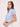 Women's Slim Fit  Cotton Lycra Solid Light Blue Semi Formal Short Puffed Sleeve Y-placket Shirt