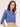 Women's Slim Fit Pure Cotton Solid Azure Blue Semi Formal 3/4th Sleeve Y-Placket Shirt