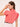 Women's Slim Fit Pure Cotton Solid Peach Semi Formal Short Puffed Sleeve Y-placket Shirt