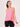 Pink Regular Fit Training Top With A Back Slit For Women