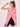 Pink Regular Fit Training Top With A Back Slit For Women