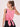 Pink Regular Fit Training Top With A Back Slit For Women