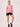 Pink Regular Fit Training Top With A Back Slit For Women