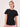 Black Regular Fit Active Wear Top For Women