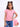 Girls Pink Premium Cotton Blend Schiffli Sleeve Top