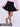 Girls Black Regular Fit Pure Cotton Pleated Skirt