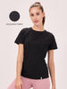 Black Regular Fit Active Wear Top For Women