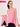 Pink Regular Fit Training Top With A Back Slit For Women