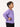 Kids Boys Lavender Oversized Fit Graphic Fleece Sweatshirt