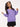 Kids Girls Lavender Oversized Fit Graphic Fleece Sweatshirt