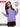 Kids Girls Lavender Oversized Fit Graphic Fleece Sweatshirt