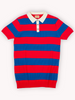 Men's Cherry Red Cotton Knit Regular Fit Polo T-shirt