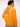 Unisex 'Encased in Wonder' Graphic Orange Oversized Fleece Hoodie with Pockets