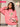 Women's 'Just Blooming' Graphic Pink Oversized Fleece Hoodie with Pockets