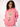 Women's 'Just Blooming' Graphic Pink Oversized Fleece Hoodie with Pockets