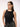 Women's Premium Cotton Lycra Rib Snug Fit Black Tank Top