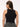 Women's Premium Cotton Lycra Rib Snug Fit Black Tank Top