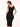 Women's Premium Viscose Rib Black Bodycon Dress