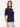 Women's Mystic Navy Premium Cotton Lycra Regular Fit Roll-up Sleeve Top