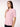 Women's Peri-winkle Pink Premium Cotton Lycra Regular Fit Roll-up Sleeve Top