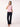 Women's Peri-winkle Pink Premium Cotton Lycra Regular Fit Roll-up Sleeve Top