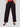 Women's Black Premium Cotton Solid Knit Wide Leg All Day Pants