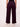 Women's Maroon Premium Cotton Solid Knit Wide Leg All Day Pants