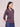 Women's Twilight Purple Y-Placket 3/4th Sleeve Shirt