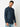 Men's Slim Fit Pure Cotton Dark Indigo Band Collar Denim Shirt