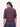 Bombay High Women's Twilight Purple Floral Print Ruffled Neck Shirt