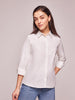 Women's Premium Cotton Solid Bright White Oxford Shirt