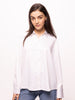 Women's Pearl White Solid Satin Shirt