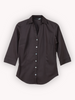 Women's Black Olive Y-Placket 3/4th Sleeve Shirt