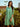 Bombay High Women's Light Green Floral Print Short Length Tiered Dress