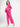 Women's Solid Pink Regular Fit Shawl Collar Open Front Shrug