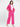 Women's Solid Pink Regular Fit Shawl Collar Open Front Shrug