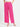 Women's Solid Pink Pleated Wide Leg Trousers