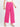 Women's Solid Pink Pleated Wide Leg Trousers