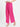 Women's Solid Pink Pleated Wide Leg Trousers