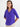 Women's Iris Blue V-Neck Pleat Detail Regular Fit Solid Top