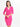 Women's Fuschia Collared Fitted Dress