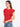 Red Flutter Sleeve With Lace Regular Fit Top For Women