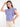 Women's Lavender Flutter Sleeve With Lace Regular Fit Top