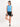 Blue Sleeveless Regular Fit with Drawcord Running Jacket For Women